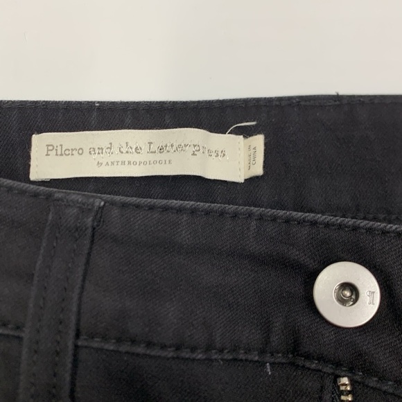 Women Pilcro And the Letterpress Black High-Rise Denim Leggings Size 27 - Picture 6 of 12